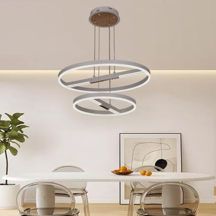 Lampadario a sospensione con filo LED dimmerabile LED/100W/230V 3000-6500K diametro 60 cm + telecomando