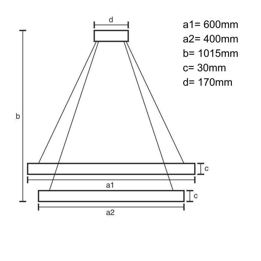 Lampadario a sospensione con filo LED dimmerabile LED/100W/230V 3000-6500K diametro 60 cm + telecomando