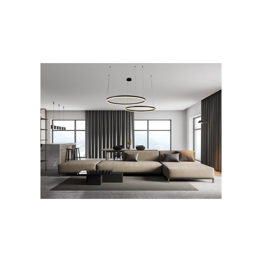 Lampadario a sospensione con filo LED dimmerabile LED/100W/230V 3000-6500K diametro 80 cm + telecomando