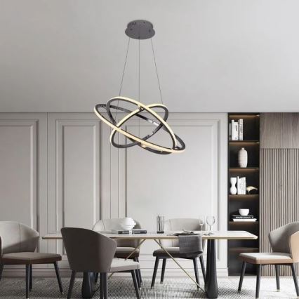 Lampadario a sospensione con filo LED dimmerabile LED/105W/230V 3000-6500K diametro 60 cm + telecomando