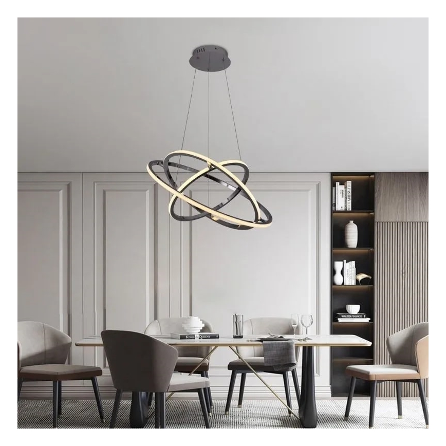 Lampadario a sospensione con filo LED dimmerabile LED/105W/230V 3000-6500K diametro 60 cm + telecomando