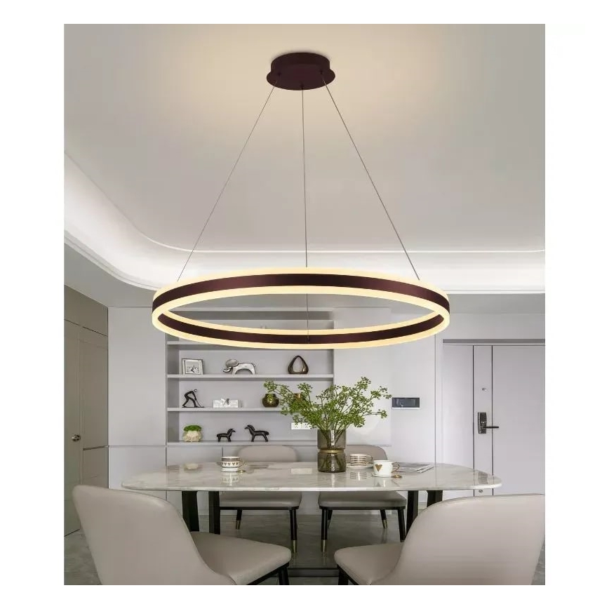 Lampadario a sospensione con filo LED dimmerabile LED/110W/230V 3000-6500K diametro 80 cm + telecomando