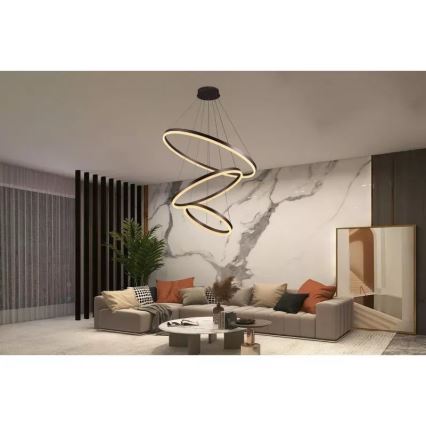 Lampadario a sospensione con filo LED dimmerabile LED/125W/230V 3000-6500K + telecomando