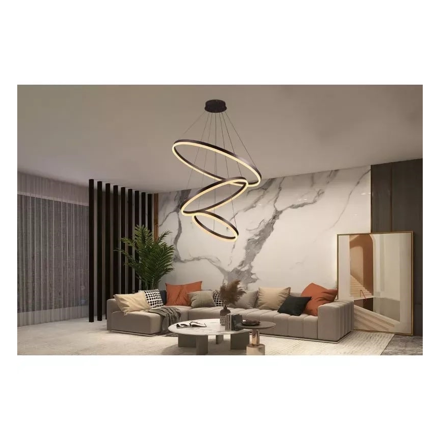 Lampadario a sospensione con filo LED dimmerabile LED/125W/230V 3000-6500K + telecomando