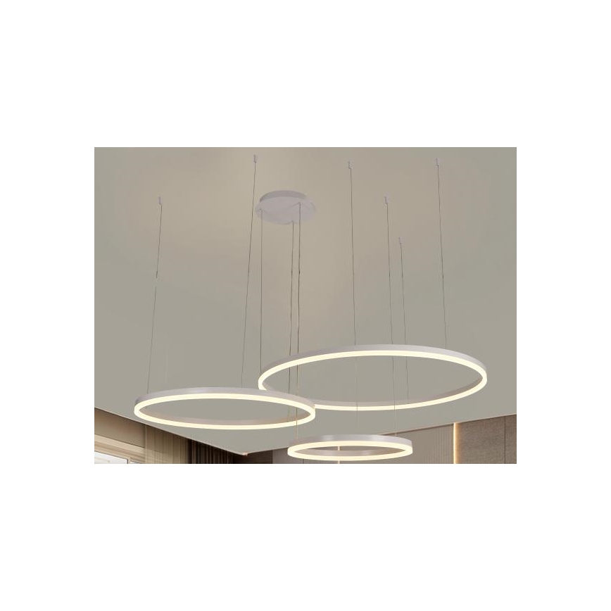 Lampadario a sospensione con filo LED dimmerabile LED/125W/230V 3000-6500K diametro 80 cm + telecomando