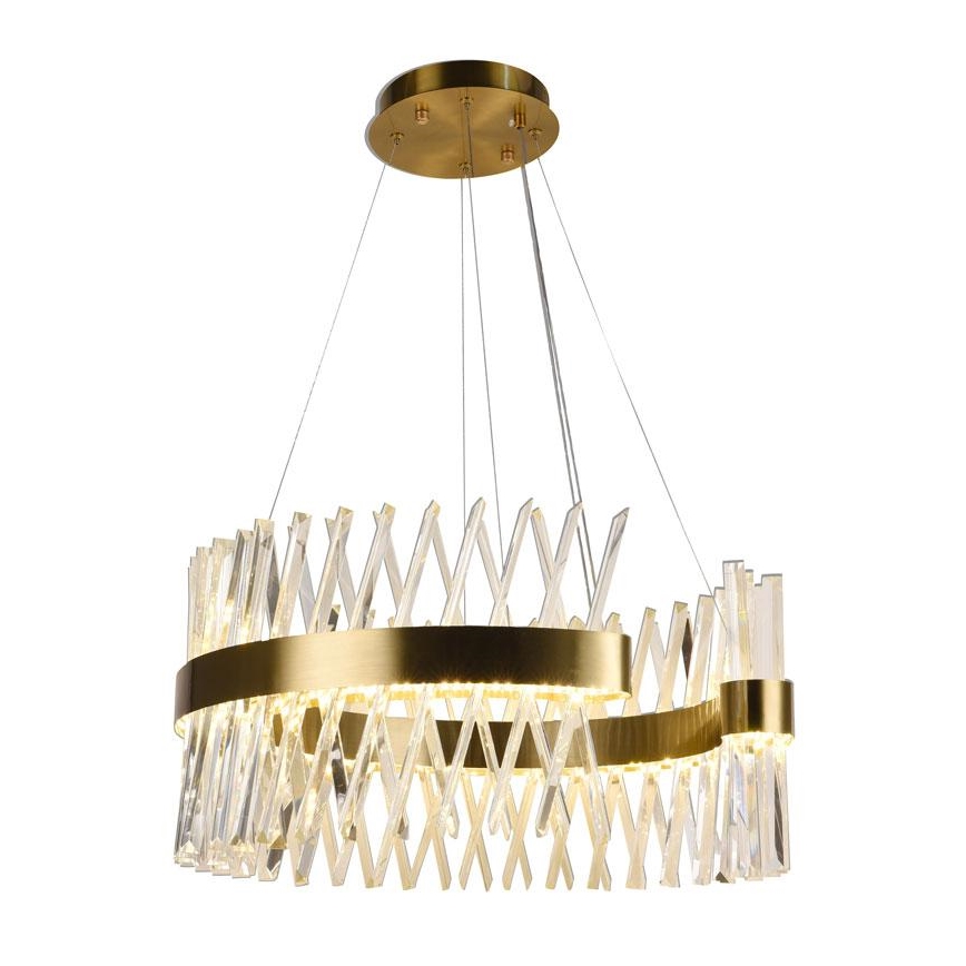 LED Dimmerabile cristallo lampadario su filo LED/130W/230V 3000-6500K oro + telecomando