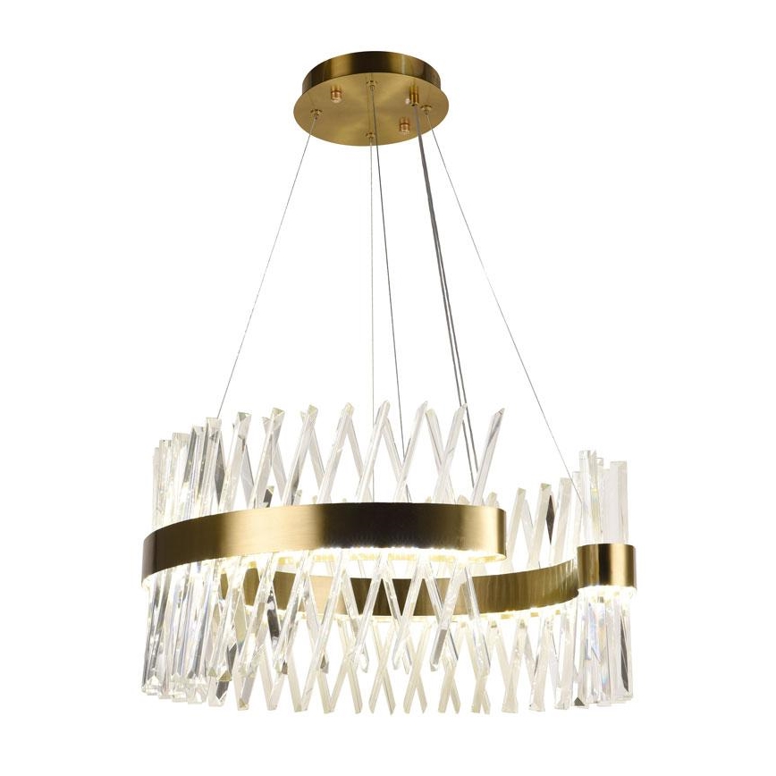 LED Dimmerabile cristallo lampadario su filo LED/130W/230V 3000-6500K oro + telecomando