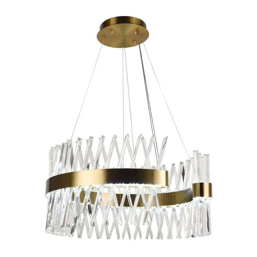 LED Dimmerabile cristallo lampadario su filo LED/130W/230V 3000-6500K oro + telecomando