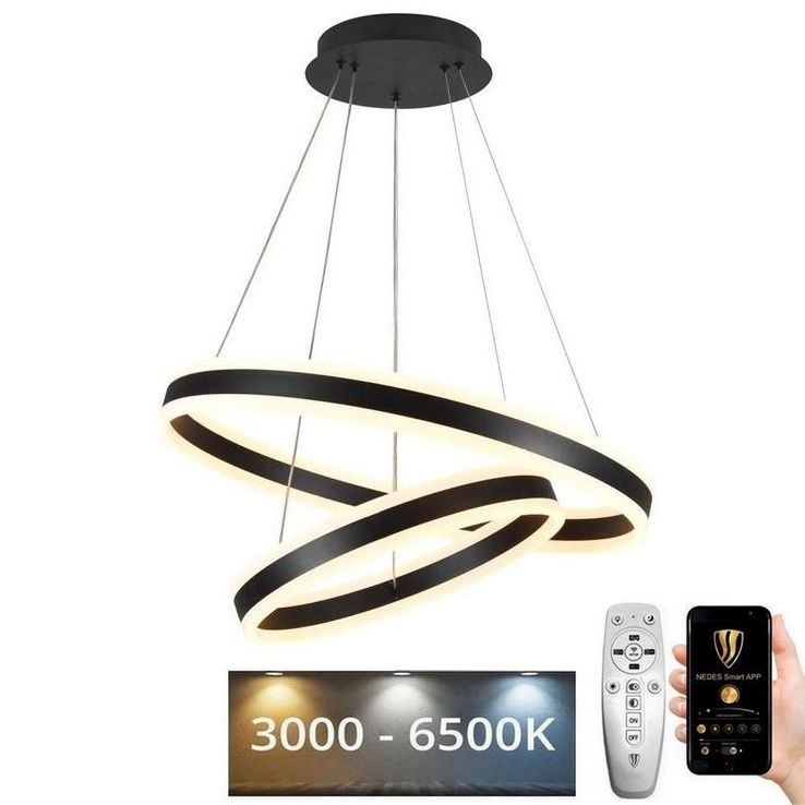 Lampadario a sospensione con filo LED dimmerabile LED/135W/230V 3000-6500K diametro 60 cm + telecomando