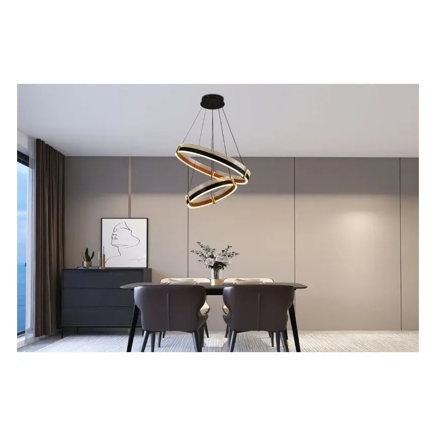 Lampadario a sospensione con filo LED dimmerabile LED/140W/230V 3000-6500K + telecomando