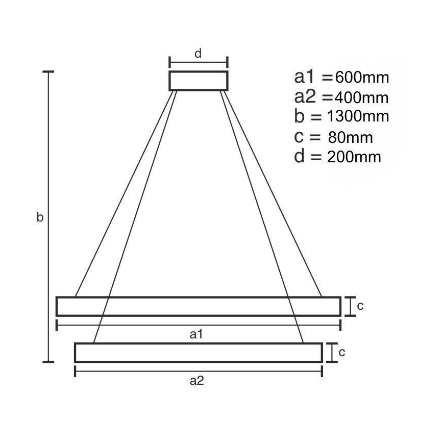 Lampadario a sospensione con filo LED dimmerabile LED/140W/230V 3000-6500K + telecomando