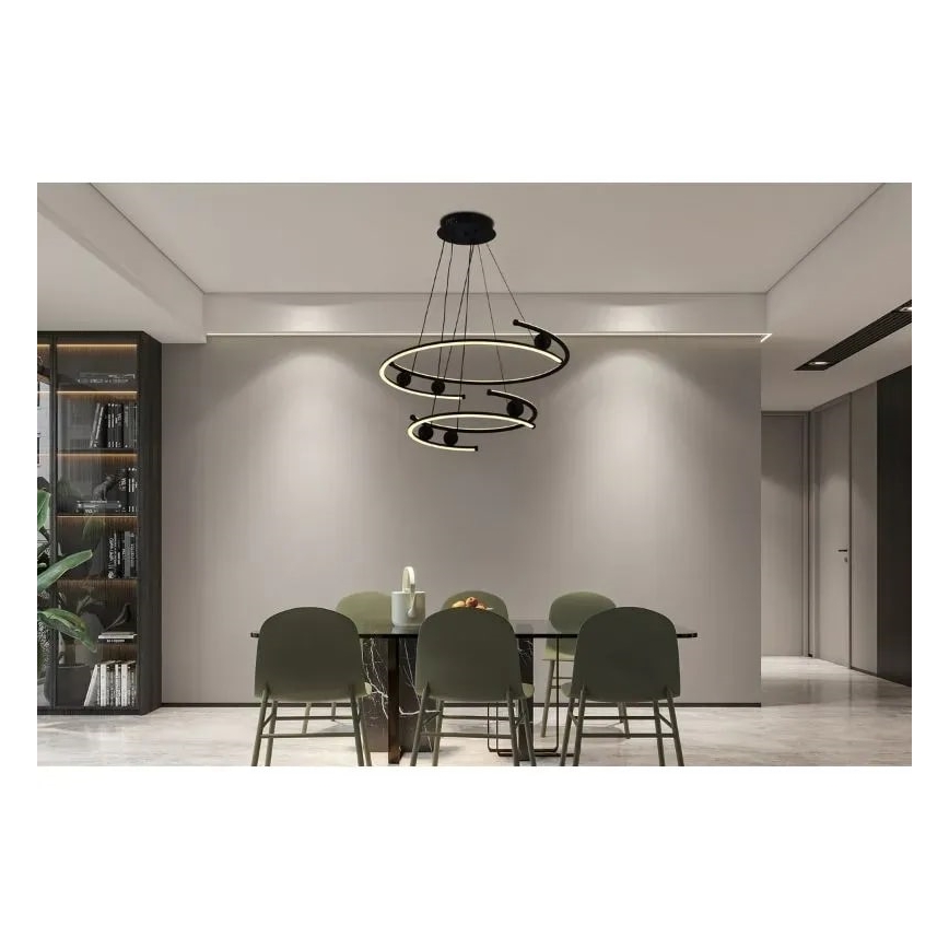 Lampadario a sospensione con filo LED dimmerabile LED/170W/230V 3000-6500K + telecomando