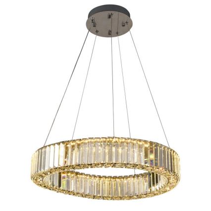 LED Lampadario di cristallo dimmerabile a filo LED/40W/230V 3000-6500K cromo lucido + telecomando