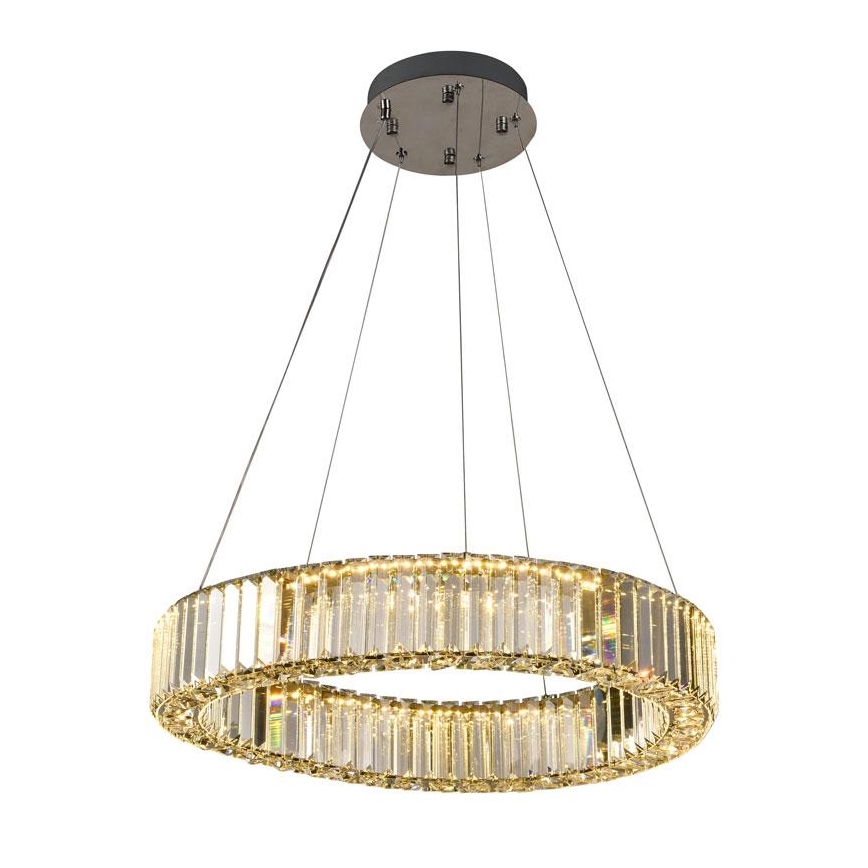 LED Lampadario di cristallo dimmerabile a filo LED/40W/230V 3000-6500K cromo lucido + telecomando