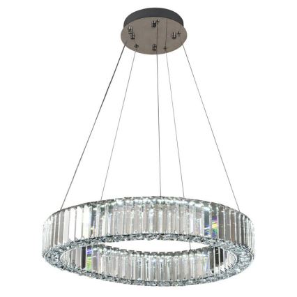 LED Lampadario di cristallo dimmerabile a filo LED/40W/230V 3000-6500K cromo lucido + telecomando