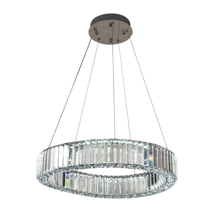 LED Lampadario di cristallo dimmerabile a filo LED/40W/230V 3000-6500K cromo lucido + telecomando