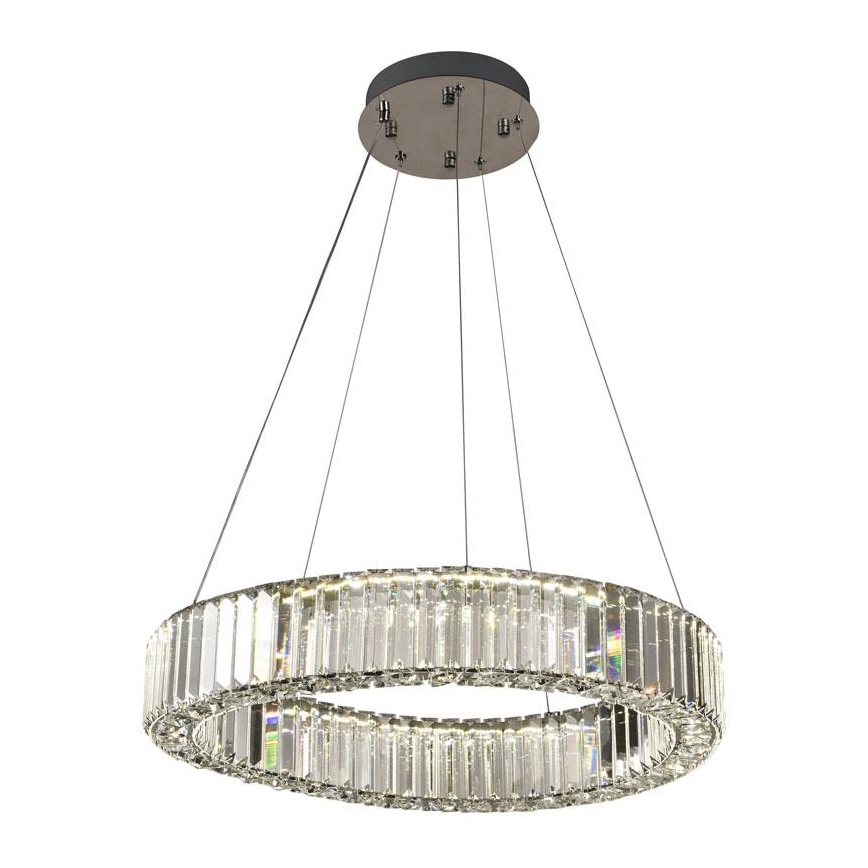 LED Lampadario di cristallo dimmerabile a filo LED/40W/230V 3000-6500K cromo lucido + telecomando