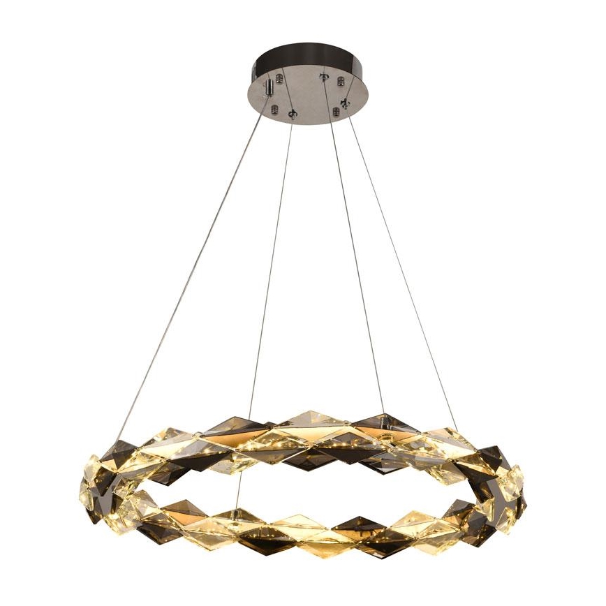 LED Lampadario di cristallo dimmerabile a filo LED/40W/230V 3000-6500K cromo lucido + telecomando