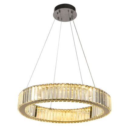 LED Lampadario di cristallo dimmerabile a filo LED/40W/230V 3000-6500K cromo lucido + telecomando