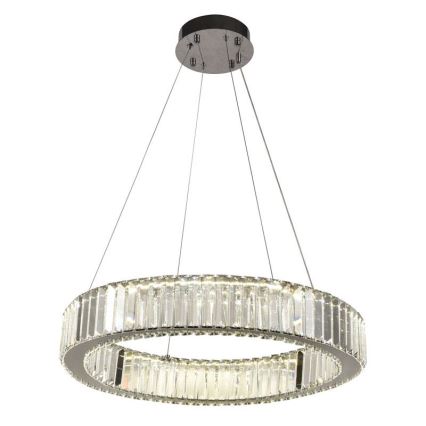 LED Lampadario di cristallo dimmerabile a filo LED/40W/230V 3000-6500K cromo lucido + telecomando