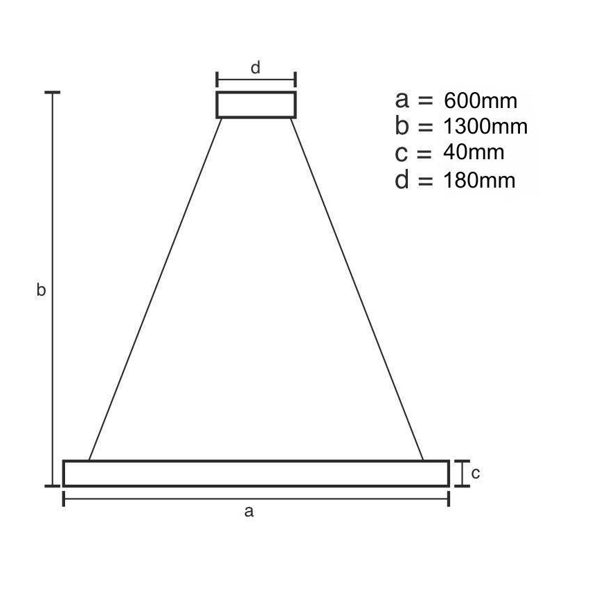 Lampadario a sospensione con filo LED dimmerabile LED/40W/230V 3000-6500K oro + telecomando