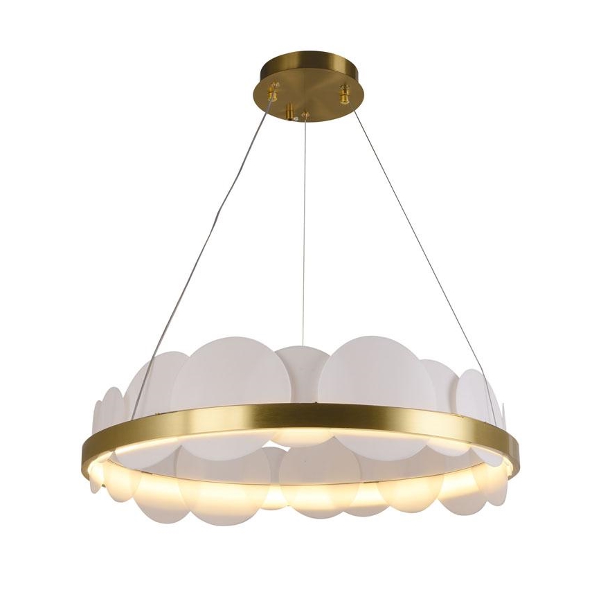 Lampadario a sospensione con filo LED dimmerabile LED/40W/230V 3000-6500K oro + telecomando