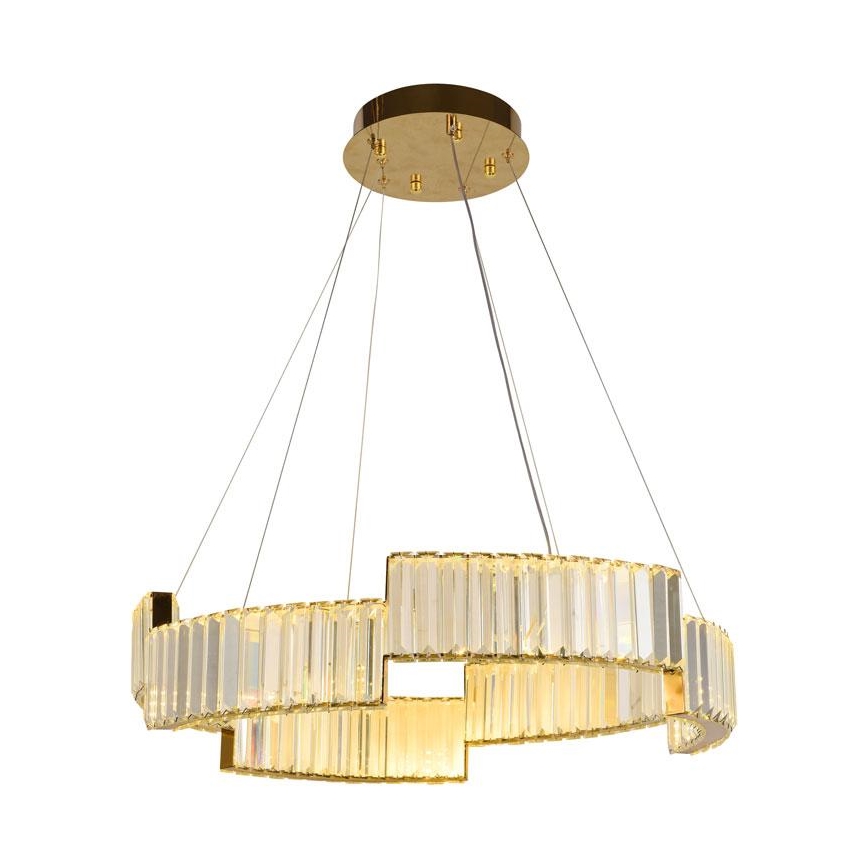 LED Dimmerabile cristallo lampadario su filo LED/40W/230V 3000-6500K oro + telecomando