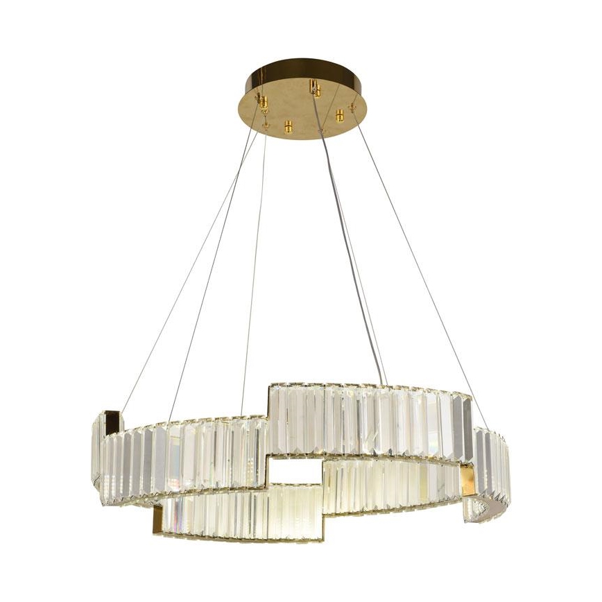LED Dimmerabile cristallo lampadario su filo LED/40W/230V 3000-6500K oro + telecomando