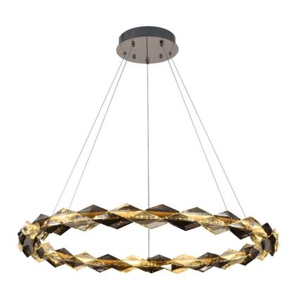 LED Lampadario di cristallo dimmerabile a filo LED/55W/230V 3000-6500K cromo lucido + telecomando