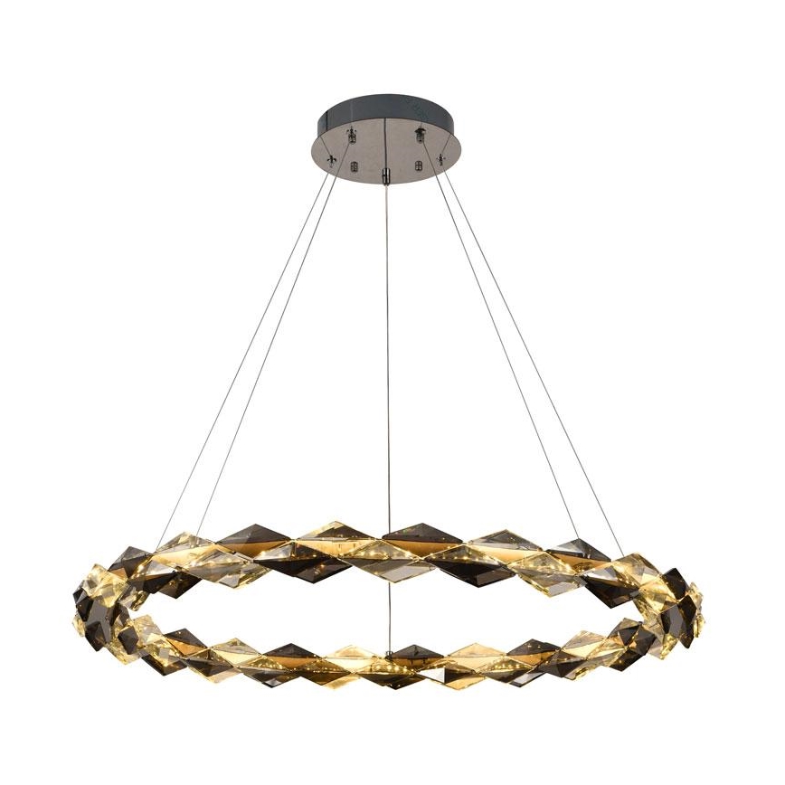 LED Lampadario di cristallo dimmerabile a filo LED/55W/230V 3000-6500K cromo lucido + telecomando