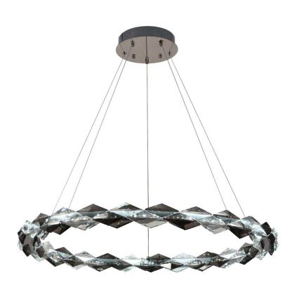 LED Lampadario di cristallo dimmerabile a filo LED/55W/230V 3000-6500K cromo lucido + telecomando