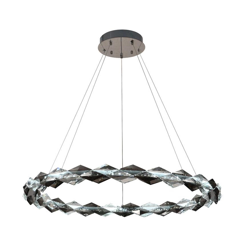 LED Lampadario di cristallo dimmerabile a filo LED/55W/230V 3000-6500K cromo lucido + telecomando