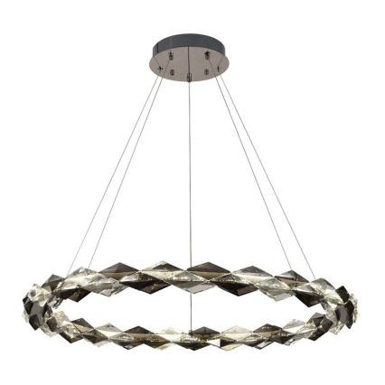 LED Lampadario di cristallo dimmerabile a filo LED/55W/230V 3000-6500K cromo lucido + telecomando