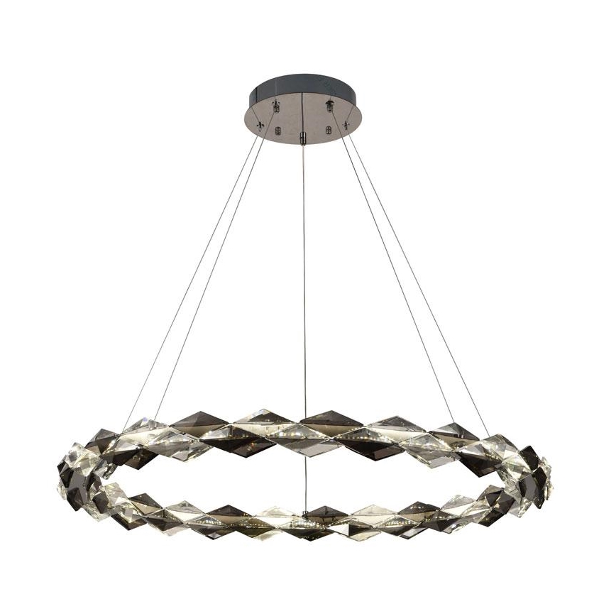 LED Lampadario di cristallo dimmerabile a filo LED/55W/230V 3000-6500K cromo lucido + telecomando
