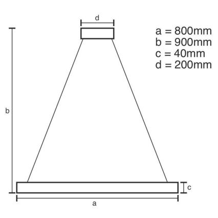 Lampadario a sospensione con filo LED dimmerabile LED/55W/230V 3000-6500K diametro 80 cm + telecomando