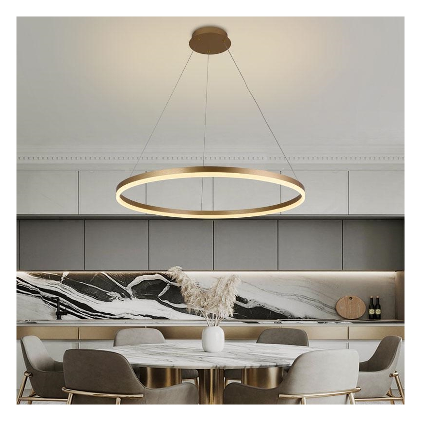Lampadario a sospensione con filo LED dimmerabile LED/55W/230V 3000-6500K diametro 80 cm + telecomando
