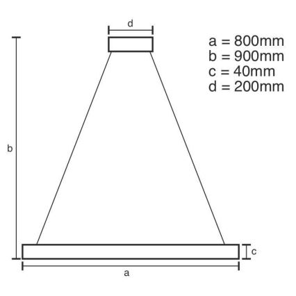 Lampadario a sospensione con filo LED dimmerabile LED/55W/230V 3000-6500K diametro 80 cm + telecomando