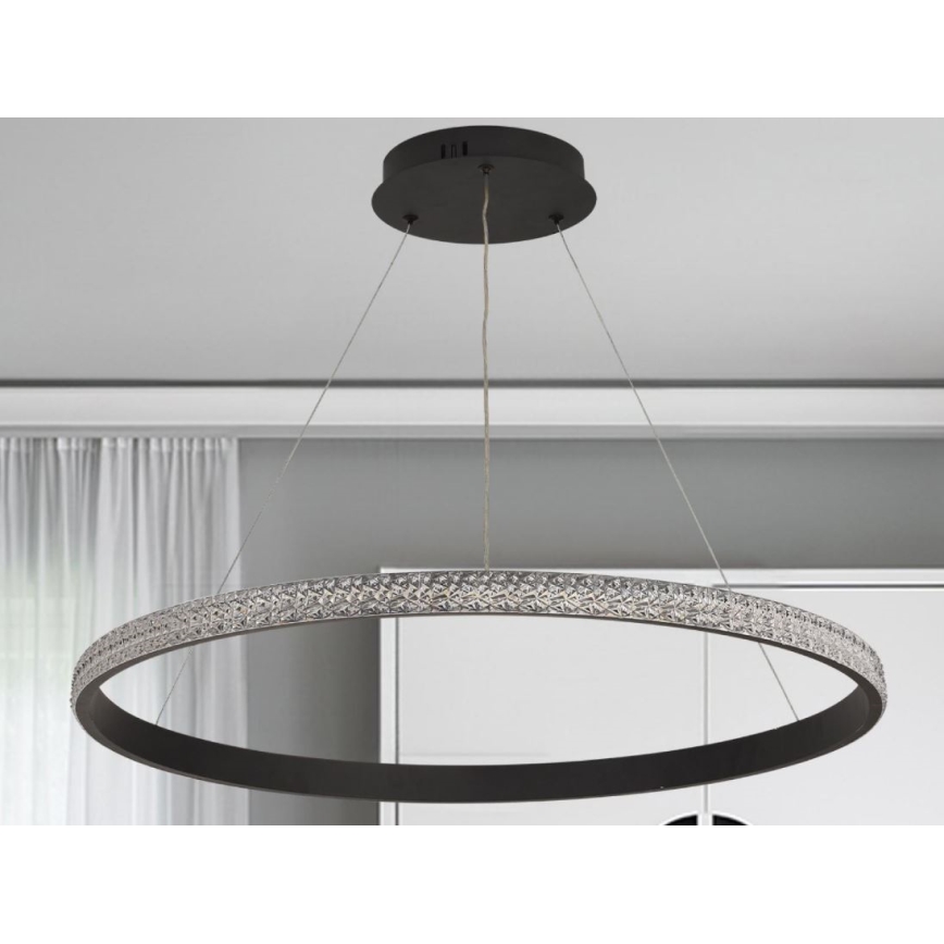 Lampadario a sospensione con filo LED dimmerabile LED/55W/230V 3000-6500K diametro 80 cm + telecomando
