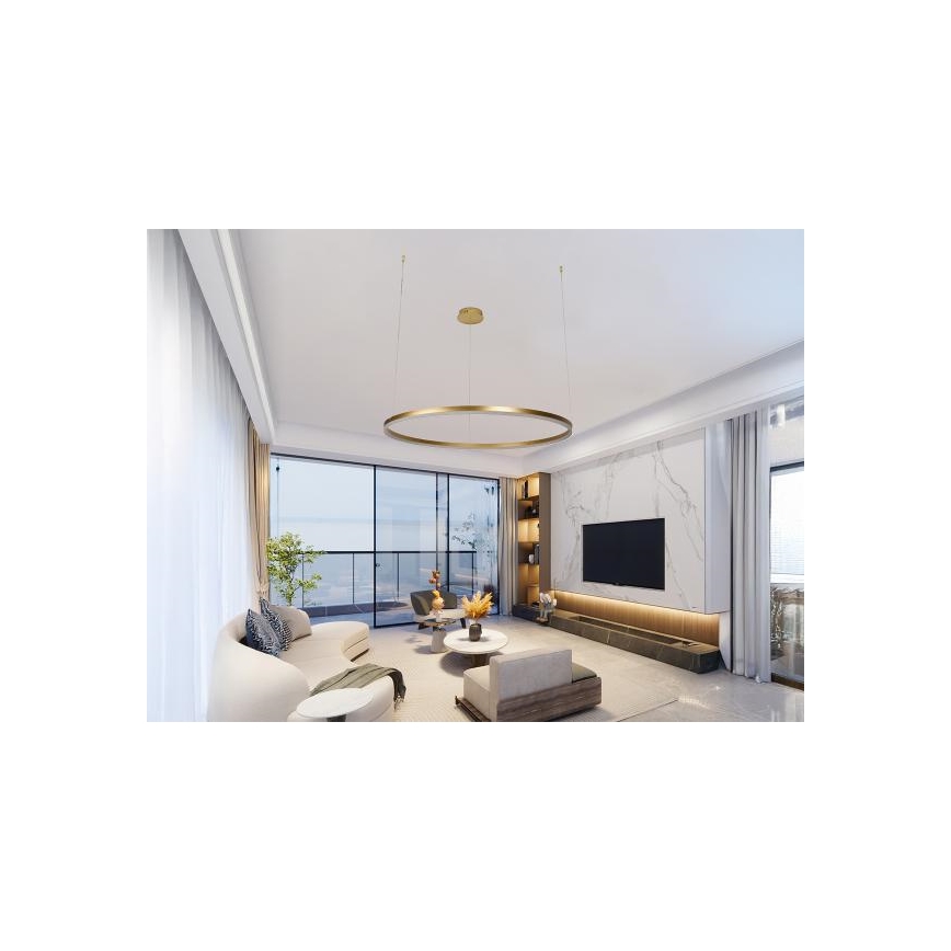 Lampadario a sospensione con filo LED dimmerabile LED/55W/230V 3000-6500K diametro 80 cm + telecomando