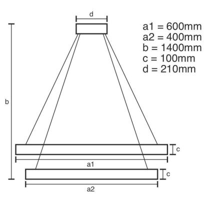 LED Lampadario di cristallo dimmerabile a filo LED/65W/230V 3000-6500K cromo lucido + telecomando