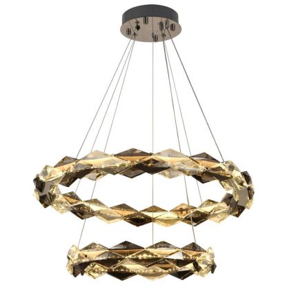 LED Lampadario di cristallo dimmerabile a filo LED/65W/230V 3000-6500K cromo lucido + telecomando