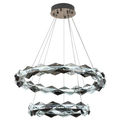 LED Lampadario di cristallo dimmerabile a filo LED/65W/230V 3000-6500K cromo lucido + telecomando