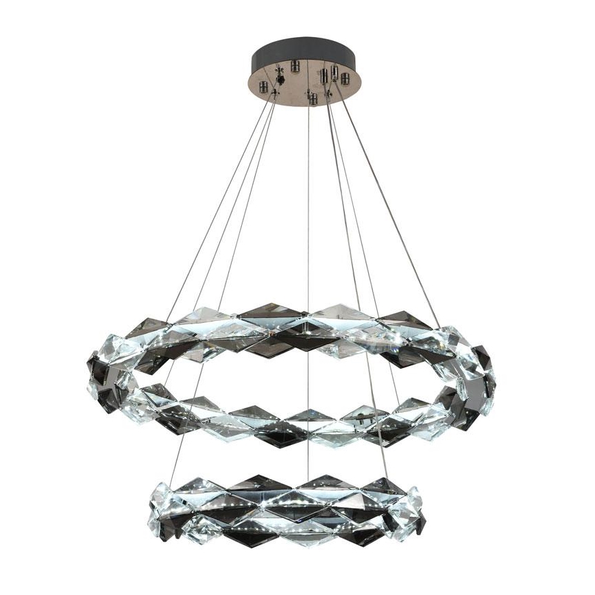 LED Lampadario di cristallo dimmerabile a filo LED/65W/230V 3000-6500K cromo lucido + telecomando