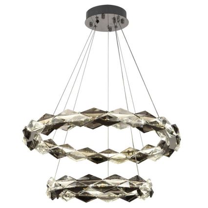 LED Lampadario di cristallo dimmerabile a filo LED/65W/230V 3000-6500K cromo lucido + telecomando