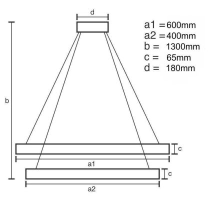 LED Lampadario di cristallo dimmerabile a filo LED/65W/230V 3000-6500K cromo lucido + telecomando