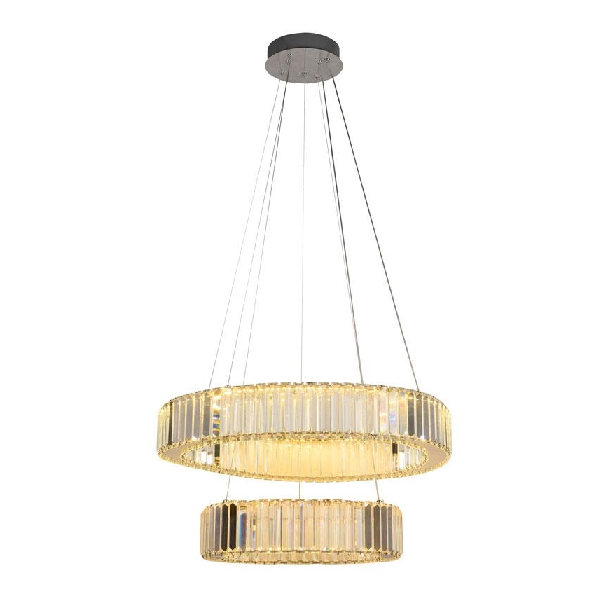 LED Lampadario di cristallo dimmerabile a filo LED/65W/230V 3000-6500K cromo lucido + telecomando