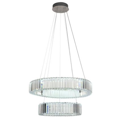 LED Lampadario di cristallo dimmerabile a filo LED/65W/230V 3000-6500K cromo lucido + telecomando