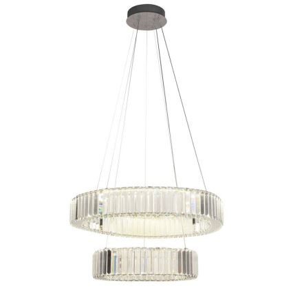 LED Lampadario di cristallo dimmerabile a filo LED/65W/230V 3000-6500K cromo lucido + telecomando