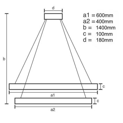 LED Lampadario di cristallo dimmerabile a filo LED/65W/230V 3000-6500K cromo lucido + telecomando