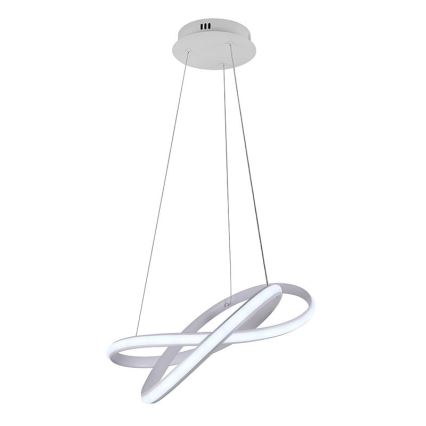 Lampadario a sospensione con filo LED dimmerabile LED/70W/230V 3000-6500K diametro 55 cm bianco + telecomando